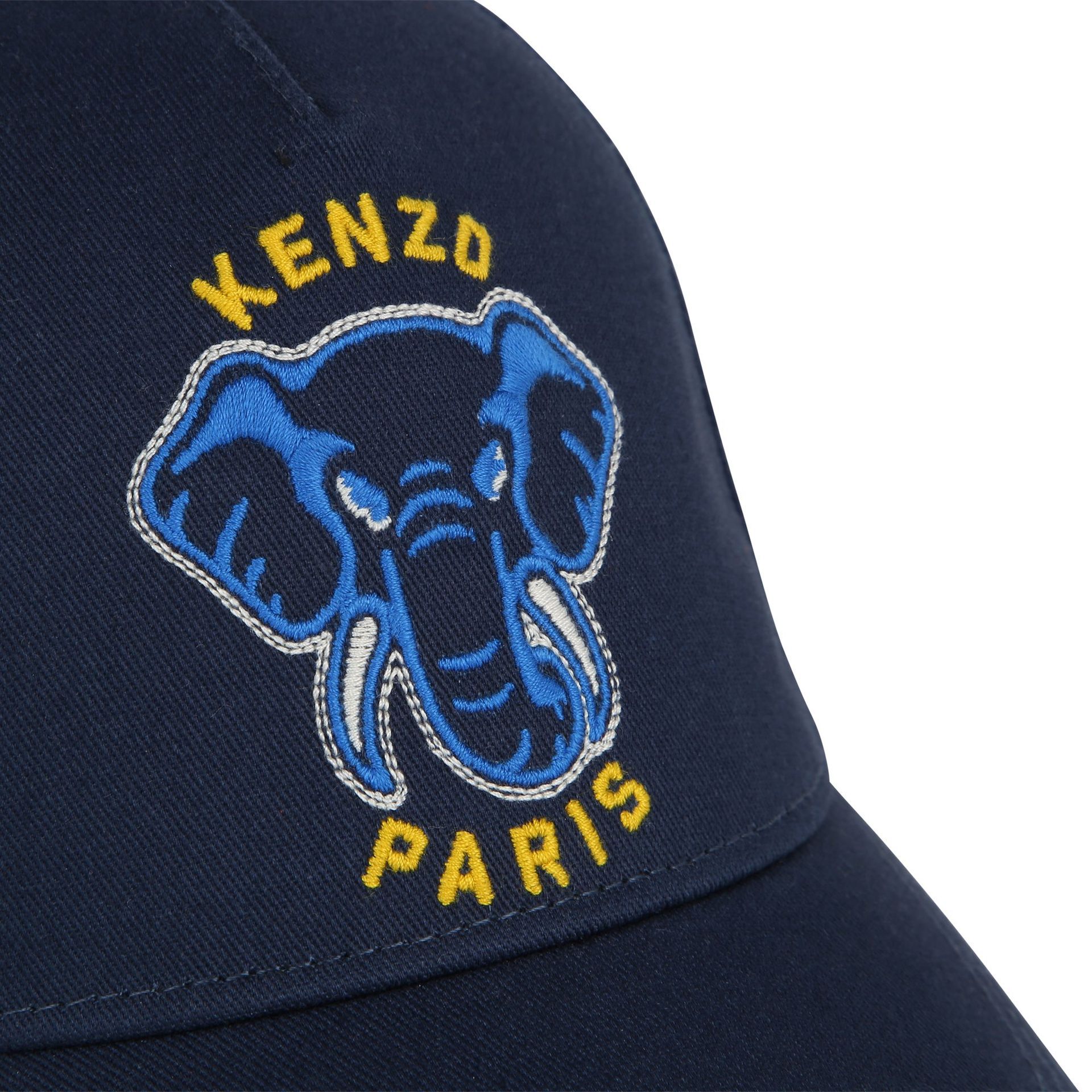 KENZO KIDS Navy Blue Elephant Logo Cap | Junior Couture USA