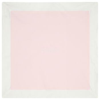 Baby Girls Pink & White Logo Blanket