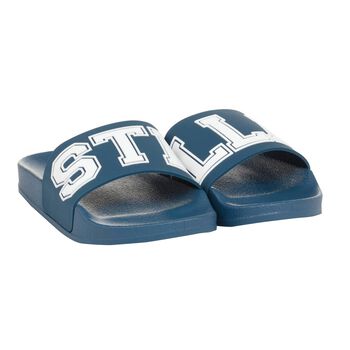 Boys Blue Varsity Logo Sliders