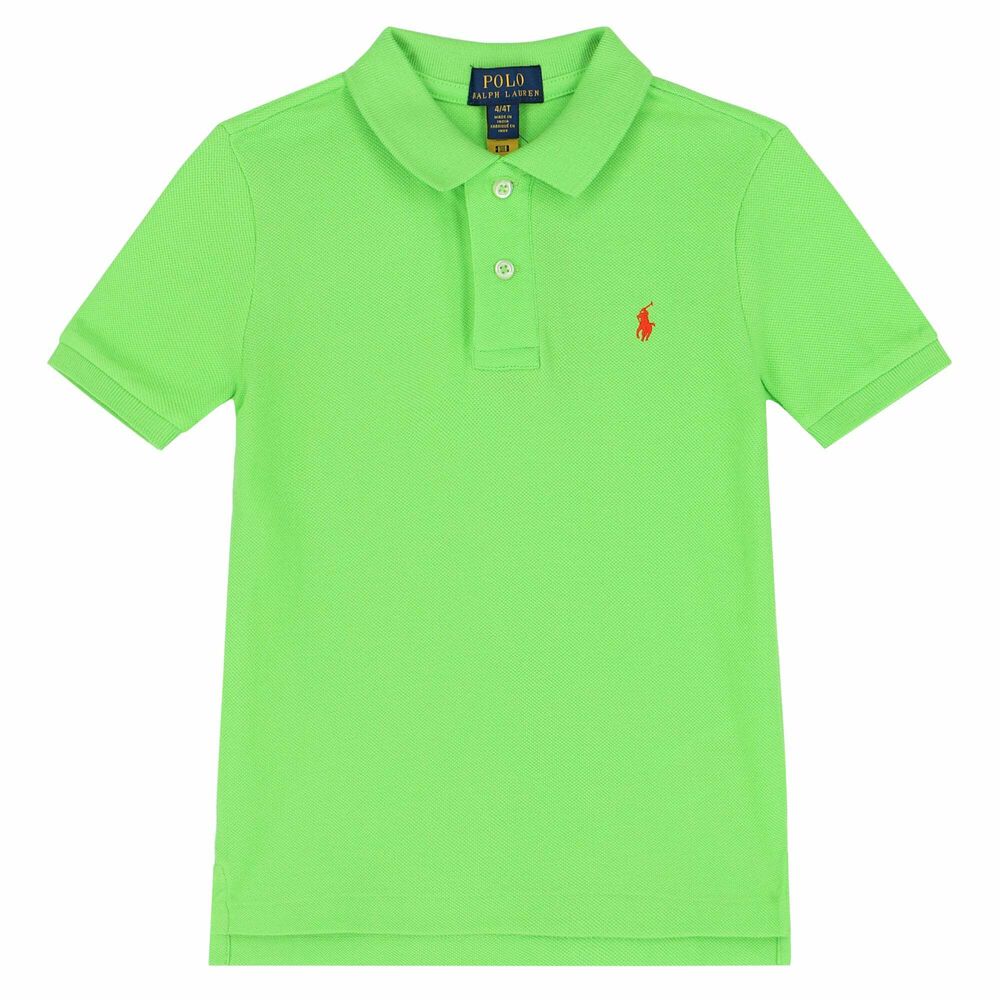 Ralph Lauren Boys Green Logo Polo Shirt | Junior Couture Kuwait