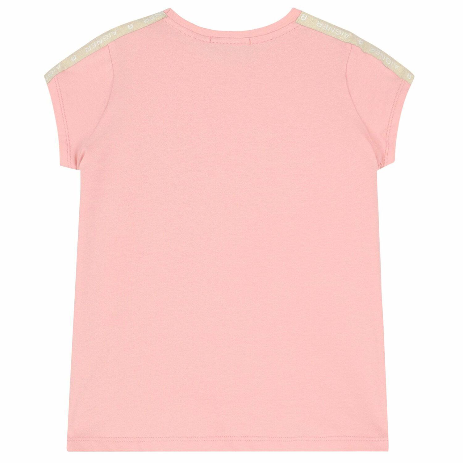 Girls Pink Logo T-shirt, 3, hi-res image number null