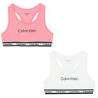 Girls White & Pink Bralette (2-Pack), 1, hi-res