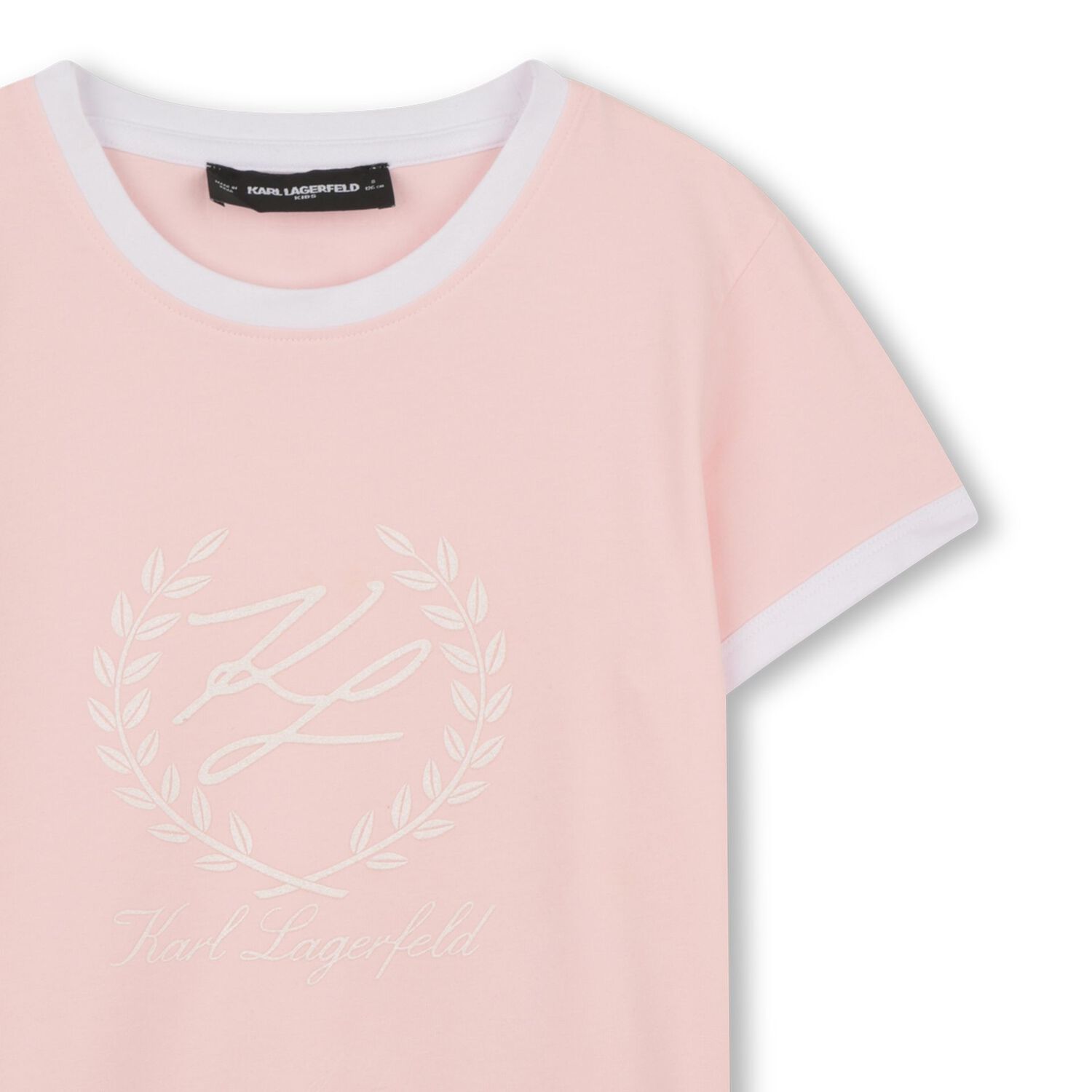Girls Pink & White Logo T-Shirt, 3, hi-res