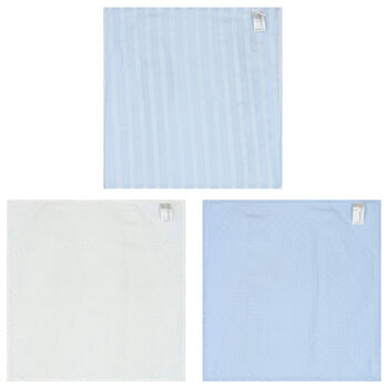 White & Blue Muslin Set ( 3-Pack )
