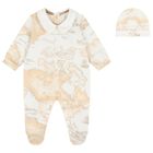 Ivory & Beige Geo Map Babygrow Gift Set, 1, hi-res