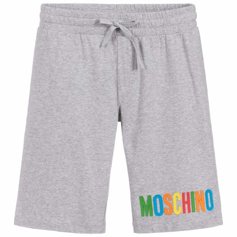 Moschino Boys Grey Logo Shorts Junior Couture Bahrain