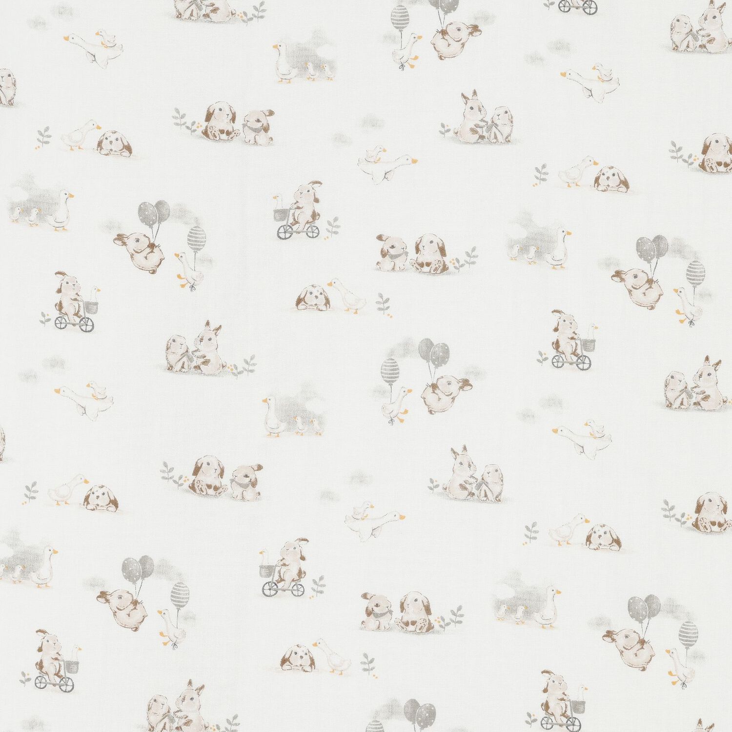 بطانية بطبعة أرنب باللون الأبيض, 3, hi-res image number null