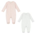 Pink & White Angel Wings Babygrows ( 2-Pack ), 1, hi-res