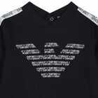 Baby Boys Navy Logo Babygrow, 1, hi-res