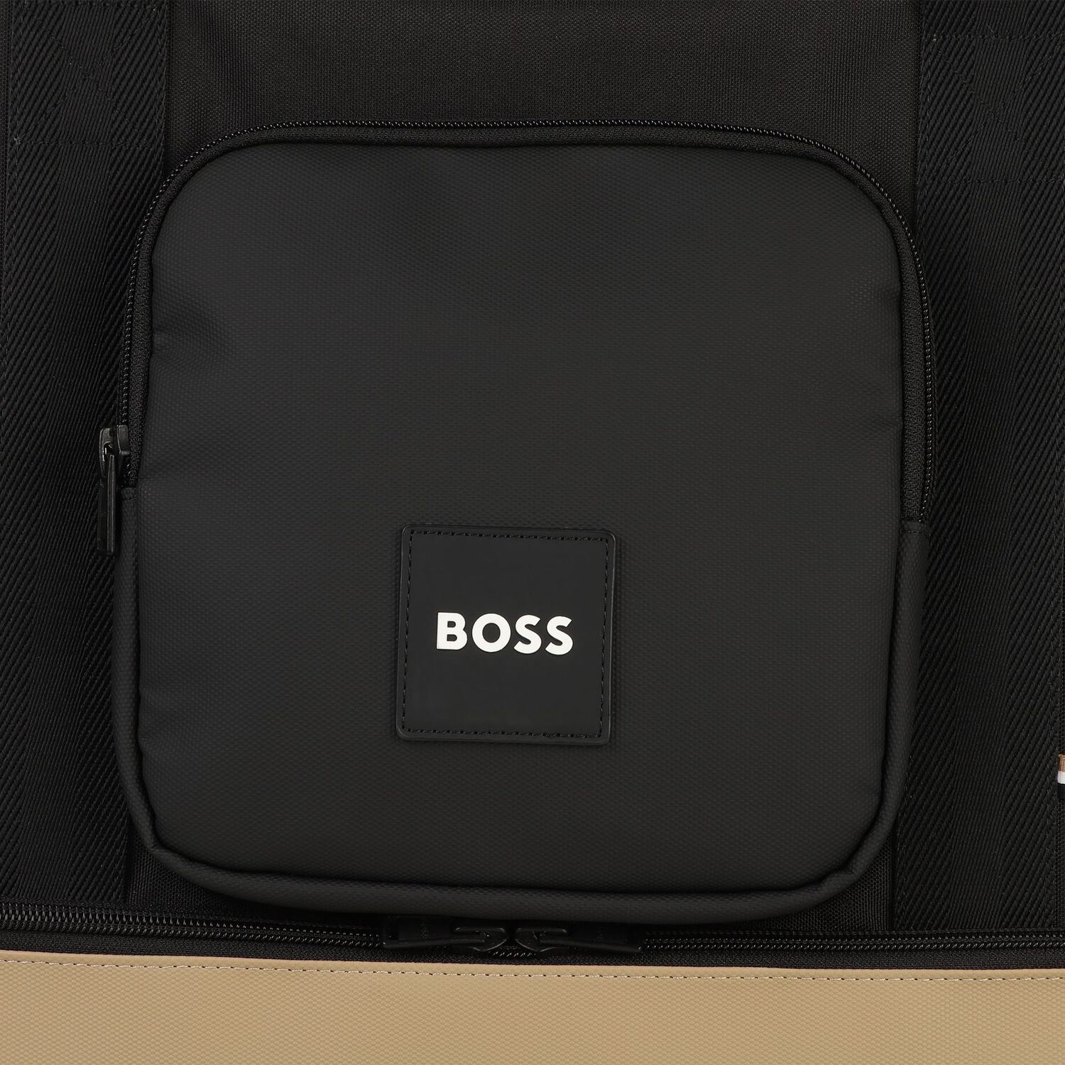 Black & Beige Logo Changing Bag ( 39CM ), 1, hi-res