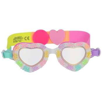 Girls Rainbow Heart Swimming Goggles