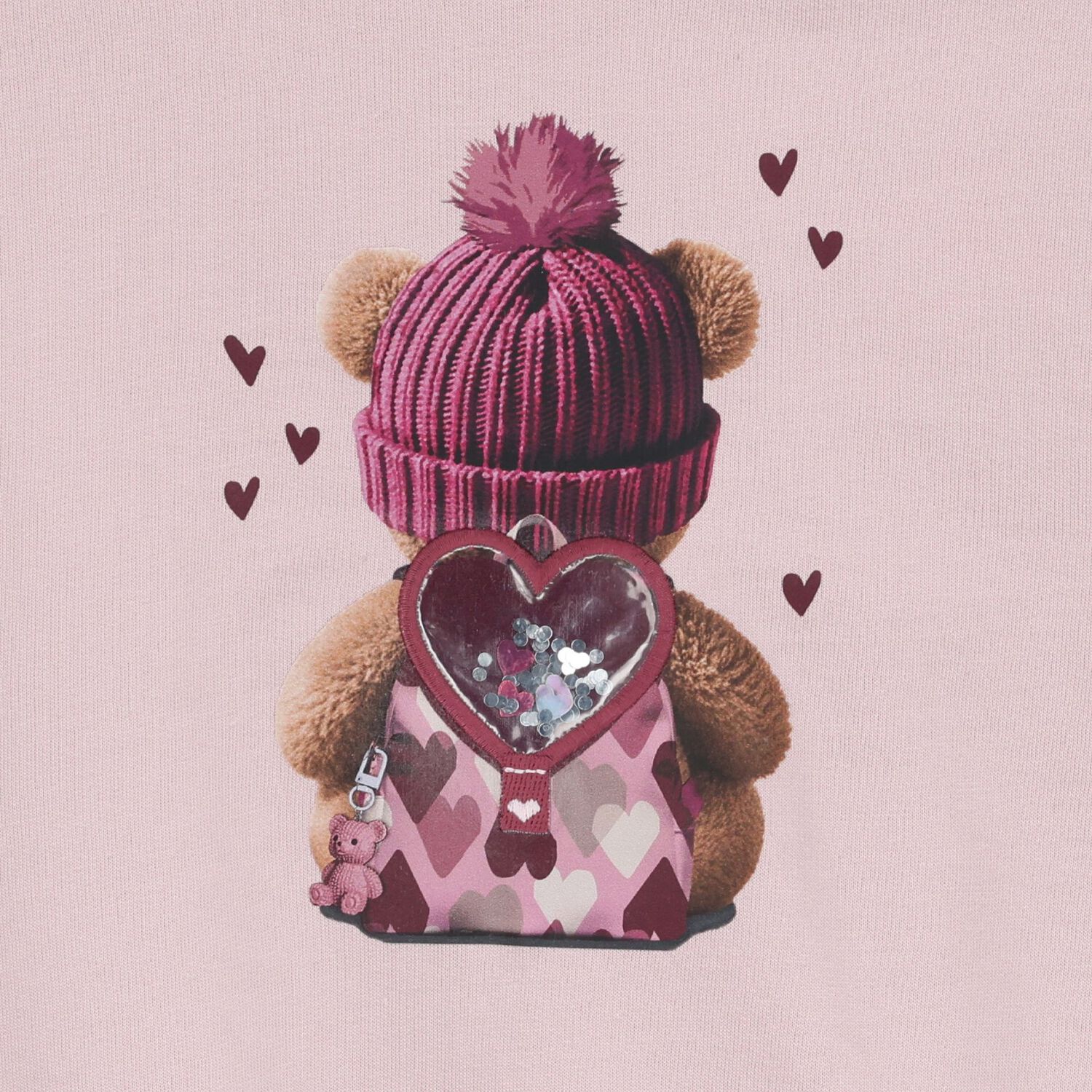 Girls Pink Teddy Bear Leggings Set, 2, hi-res