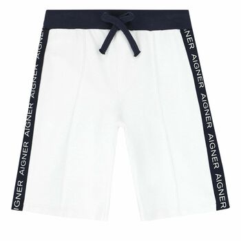 Boys White Logo Shorts