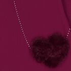 Girls Burgundy Embellished Logo Dress, 1, hi-res