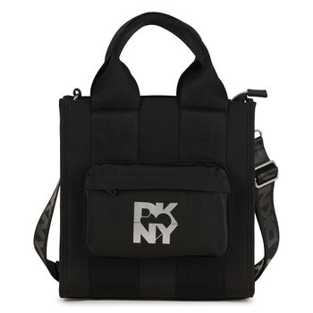Girls Black Logo Handbag