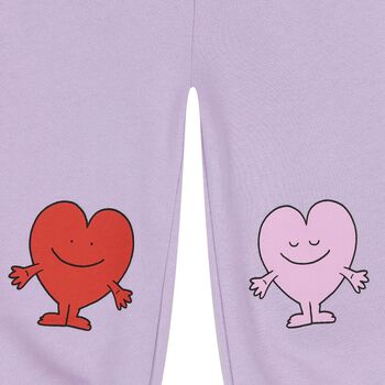Younger Girls Purple Heart Joggers