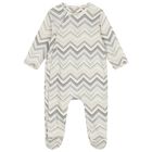 Grey Zig Zag Babygrow, 4, hi-res