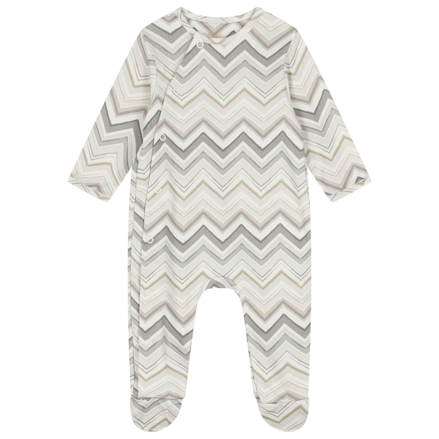 Grey Zig Zag Babygrow, 4, hi-res image number null