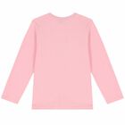 Girls Pink Logo Long Sleeve Top, 2, hi-res