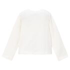 Girls Ivory Long Sleeve Top, 3, hi-res
