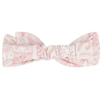 Baby Girls White & Pink Bow Headband