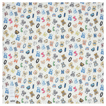 Ivory Teddy Bear Logo Baby Blanket