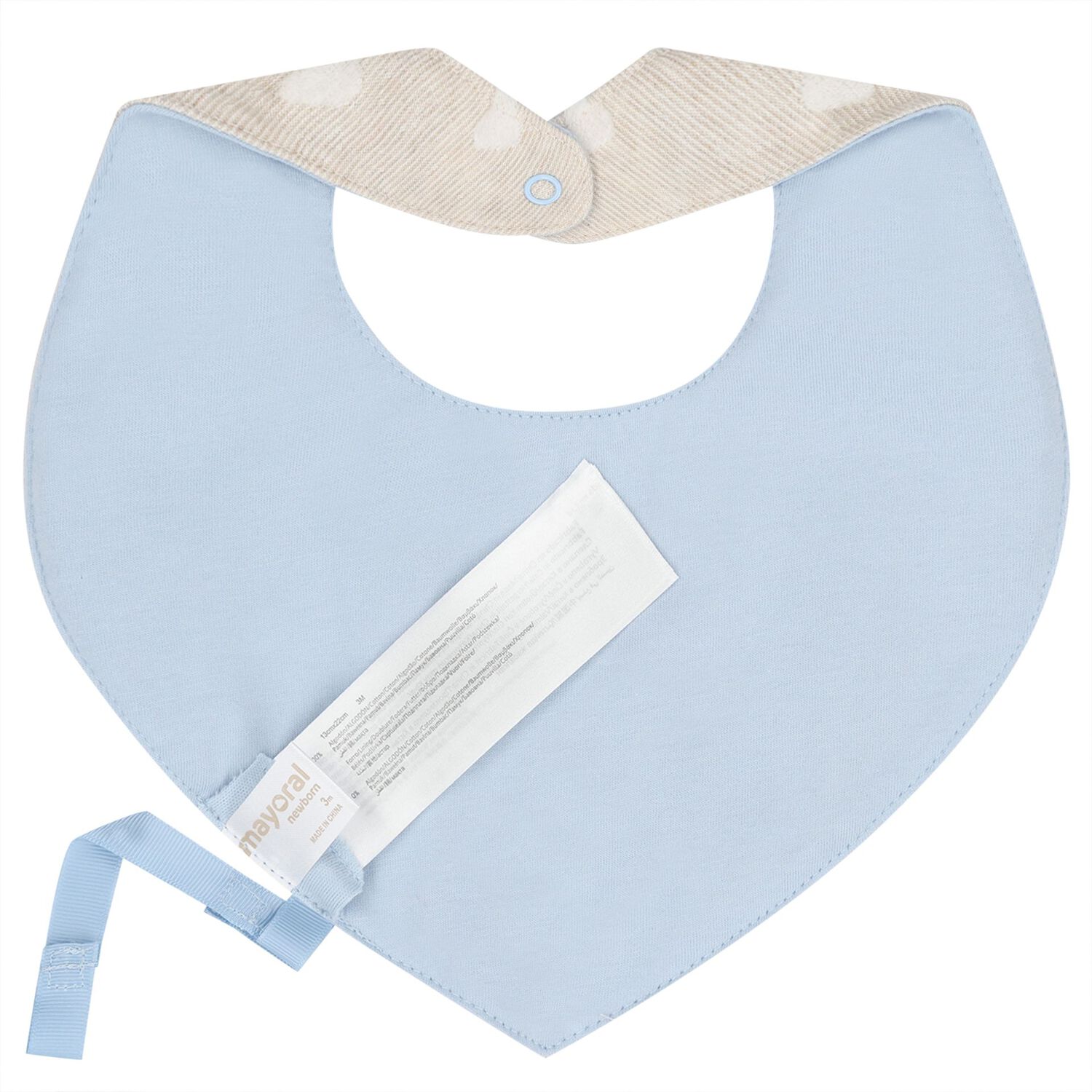 Baby Boys Blue & Beige Waterproof Bib Set ( 2-Pack ), 2, hi-res