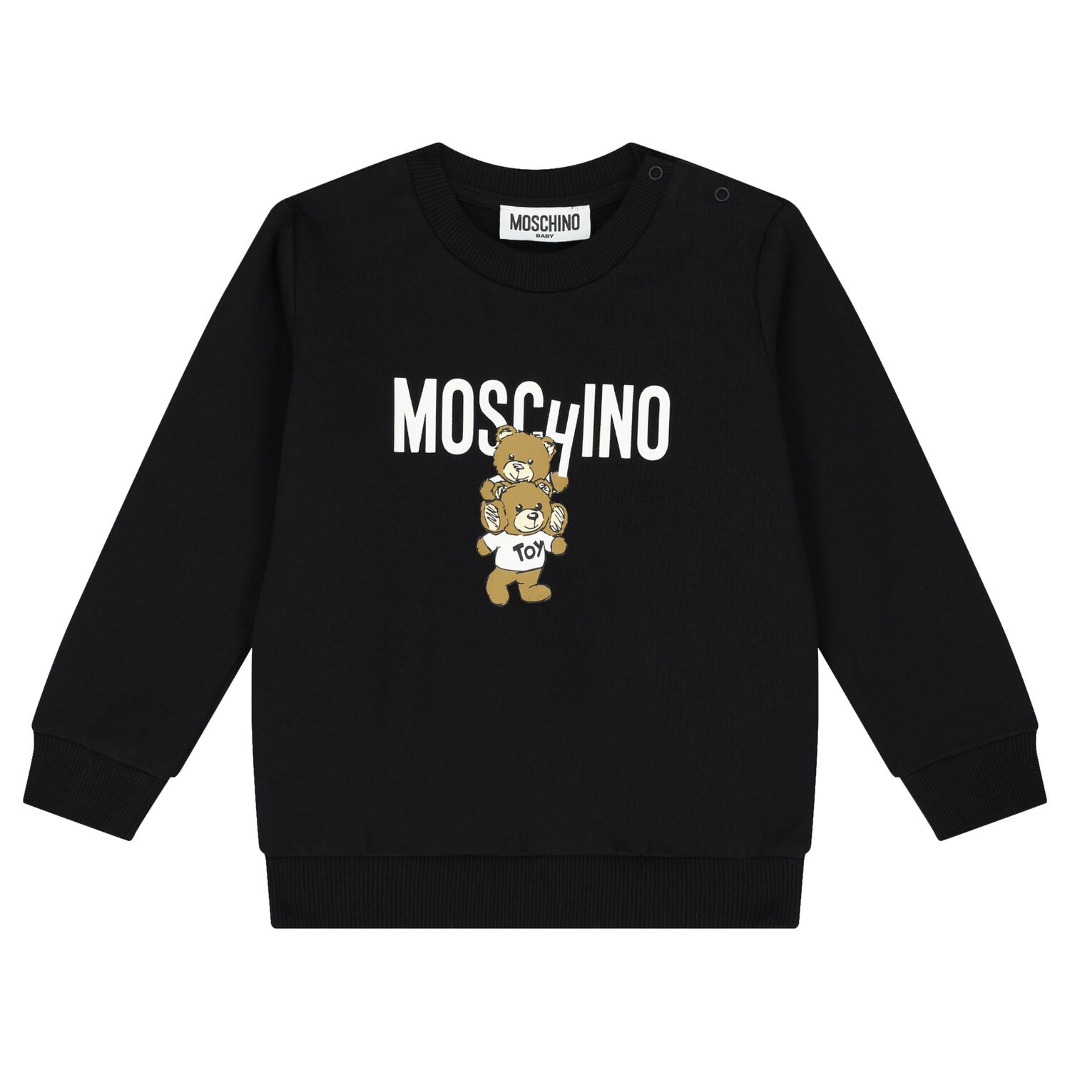 Black Teddy Bear Logo Sweatshirt, 6, hi-res