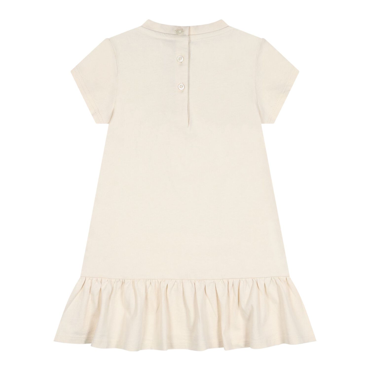 Baby Girls Ivory Patchwork Bear Dress Set, 1, hi-res