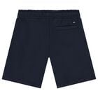 Boys Navy Blue Logo Shorts, 1, hi-res