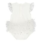 Baby Girls White Teddy Bear Bodysuit Dress Set, 1, hi-res