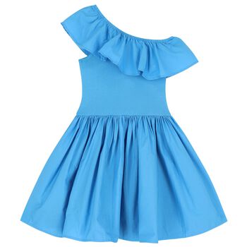Girls Blue Ruffle Chloey Dress