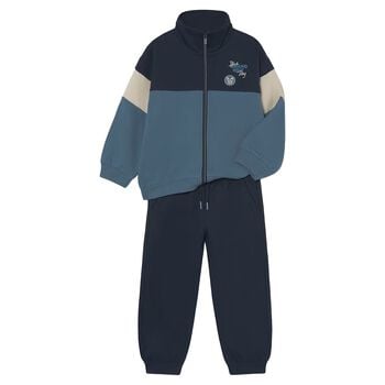 Boys Navy Blue & Blue Tracksuit