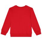 Boys Red Polo Bear Sweatshirt, 1, hi-res