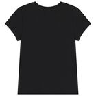 Girls Mini Me Black Logo T-Shirt, 1, hi-res