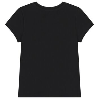 Girls Mini Me Black Logo T-Shirt