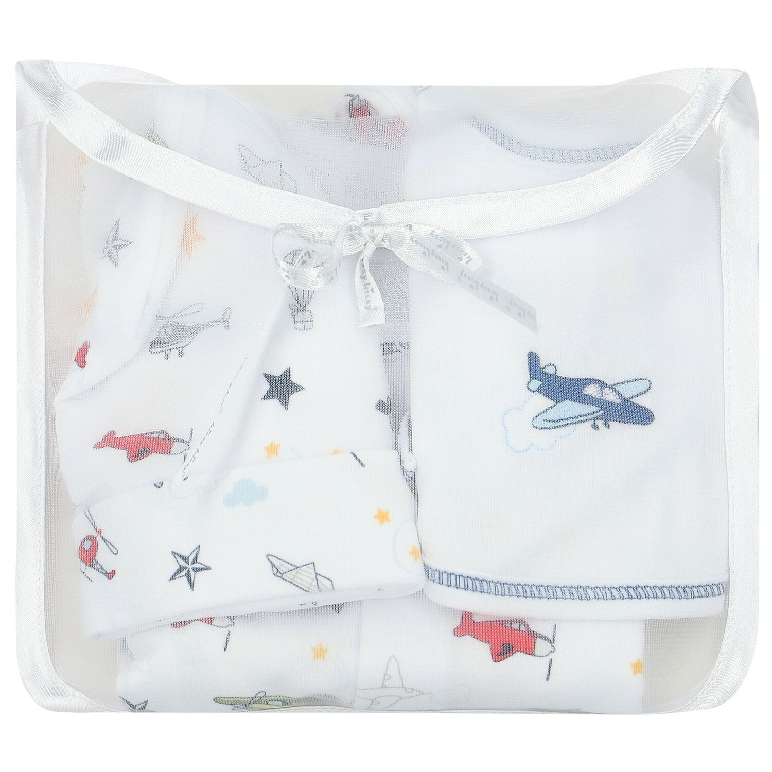 Baby Boys White Airplane Babygrow Gift Set, 1, hi-res image number null