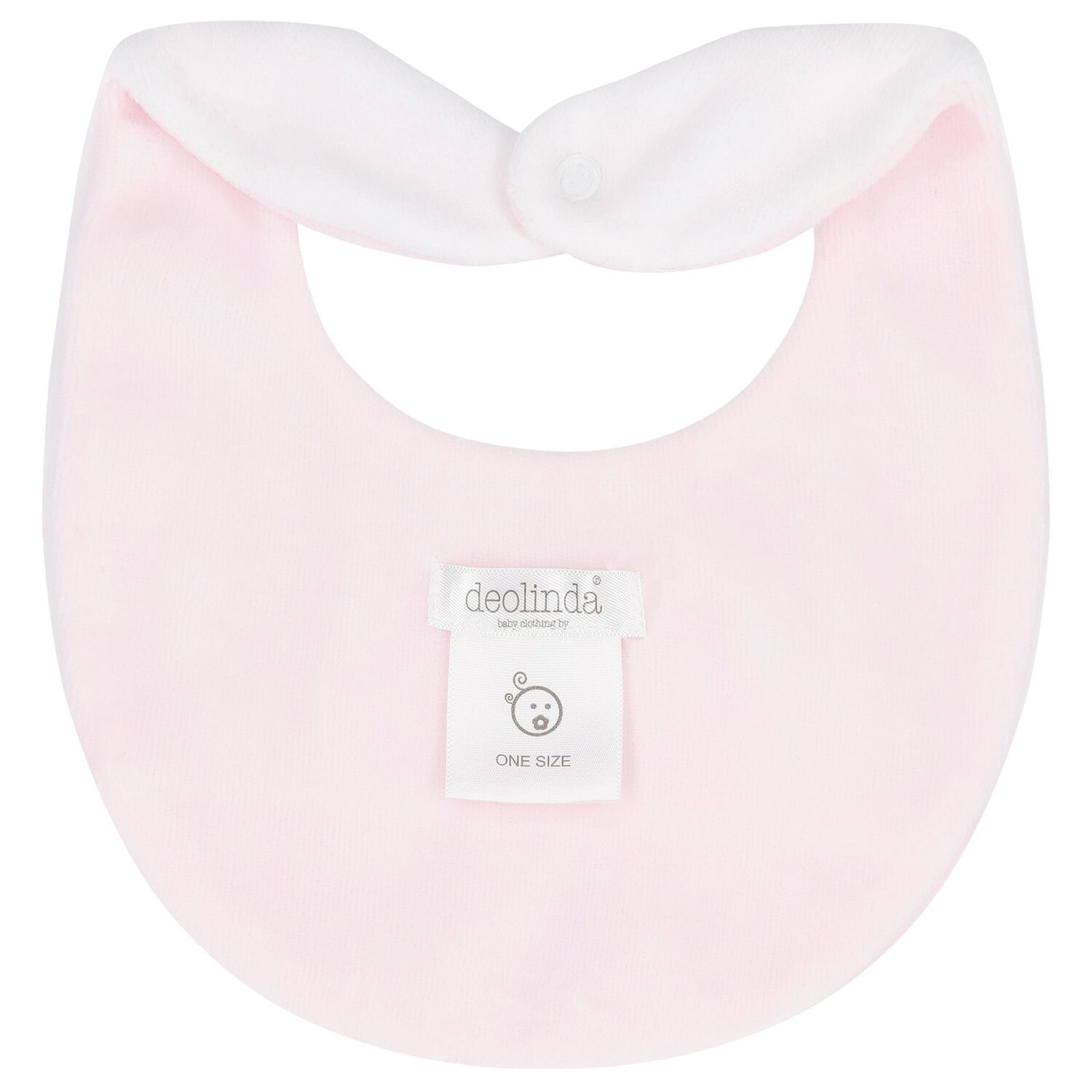 Baby Girls White & Pink Rabbit Bib, 2, hi-res