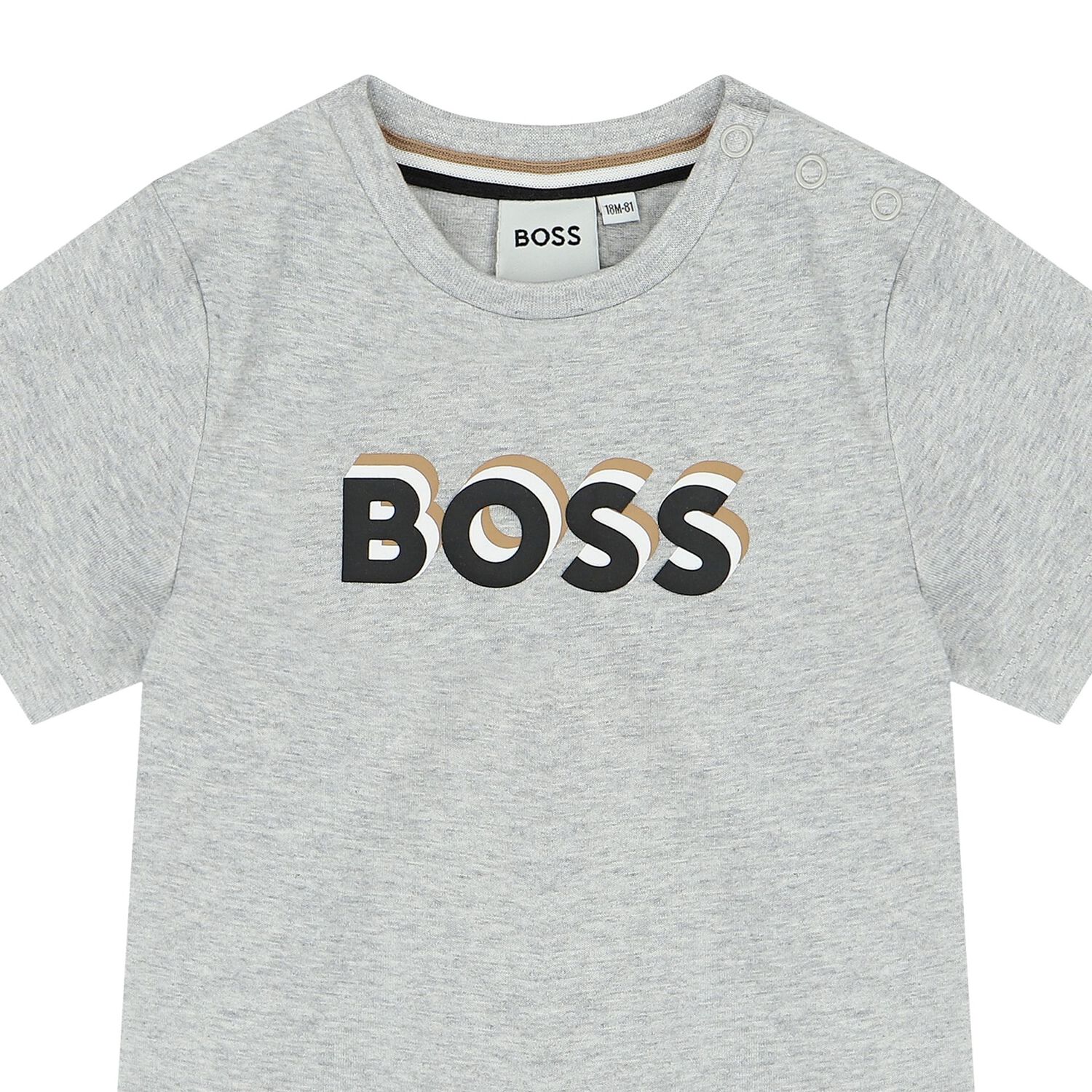 Younger Boys Grey Logo T-Shirt, 2, hi-res