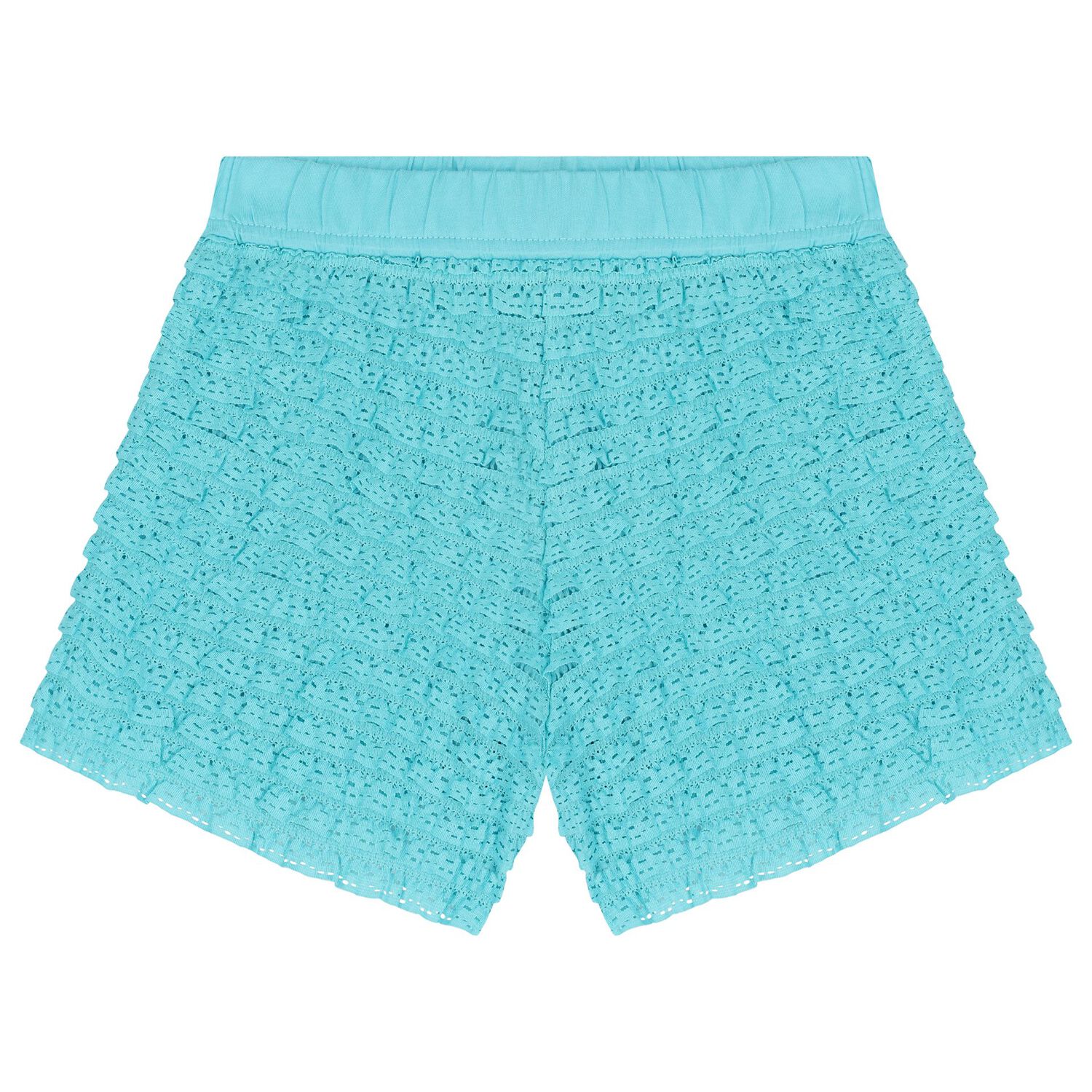 Girls White & Blue Shorts Set, 1, hi-res image number null