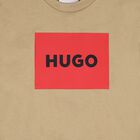 Boys Beige Logo T-Shirt , 6, hi-res