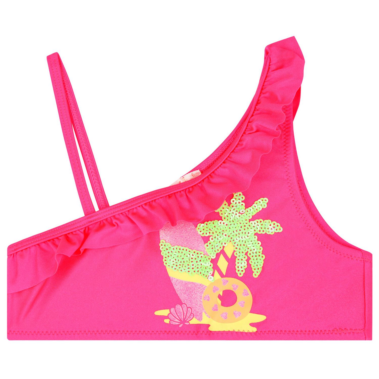 Girls Pink Frill Bikini, 1, hi-res image number null