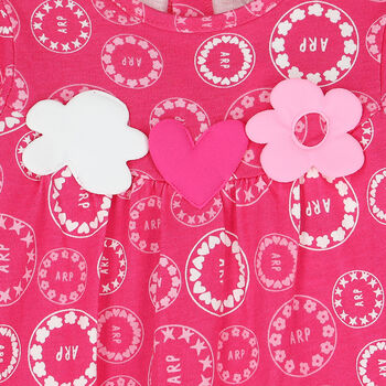 Baby Girls Pink Logo Babygrow