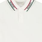 Younger Boys Ivory Logo Polo Shirt, 1, hi-res