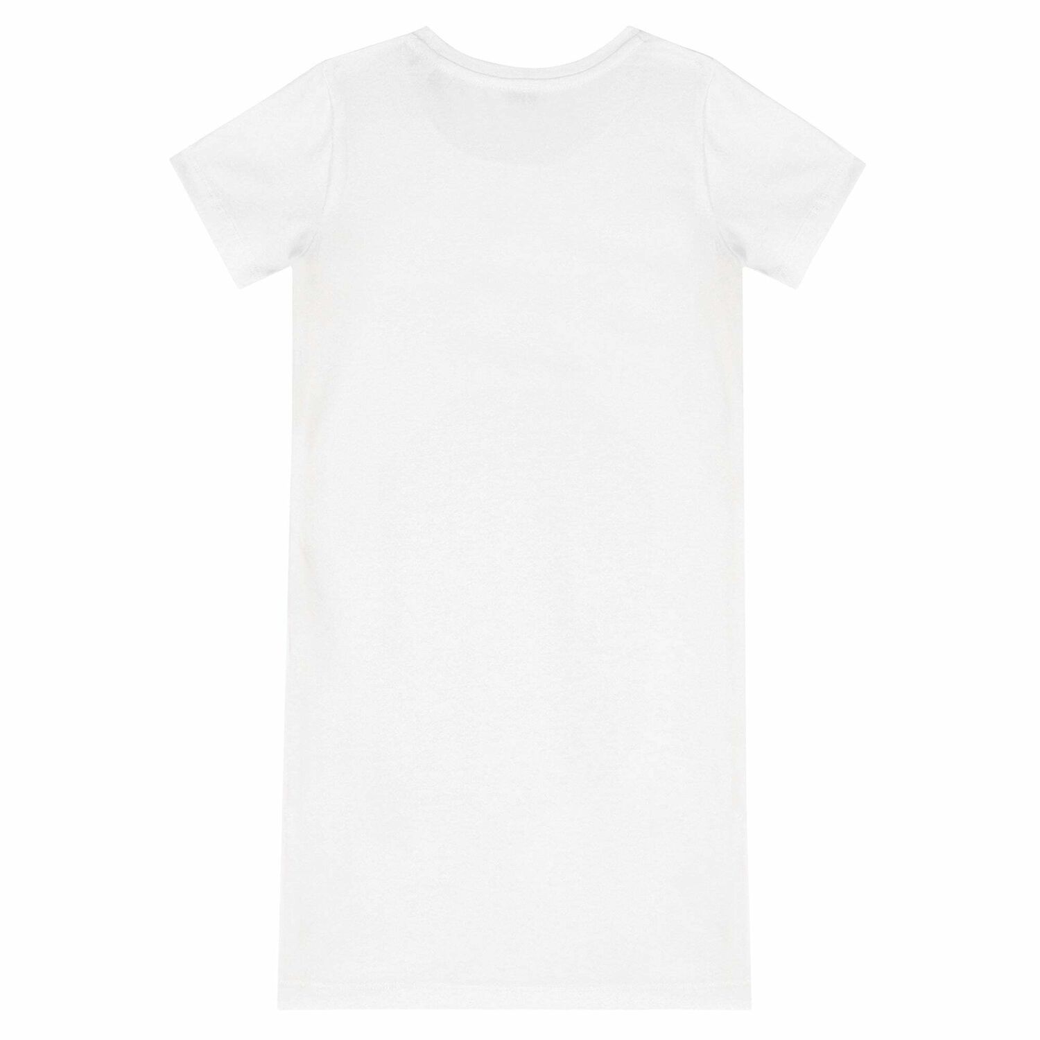 Girls White Logo Dress, 1, hi-res