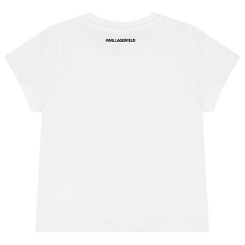 Girls White Logo T-Shirt