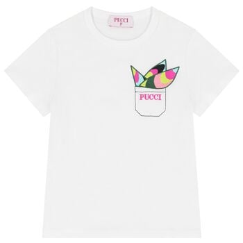 Girls White Logo T-Shirt             