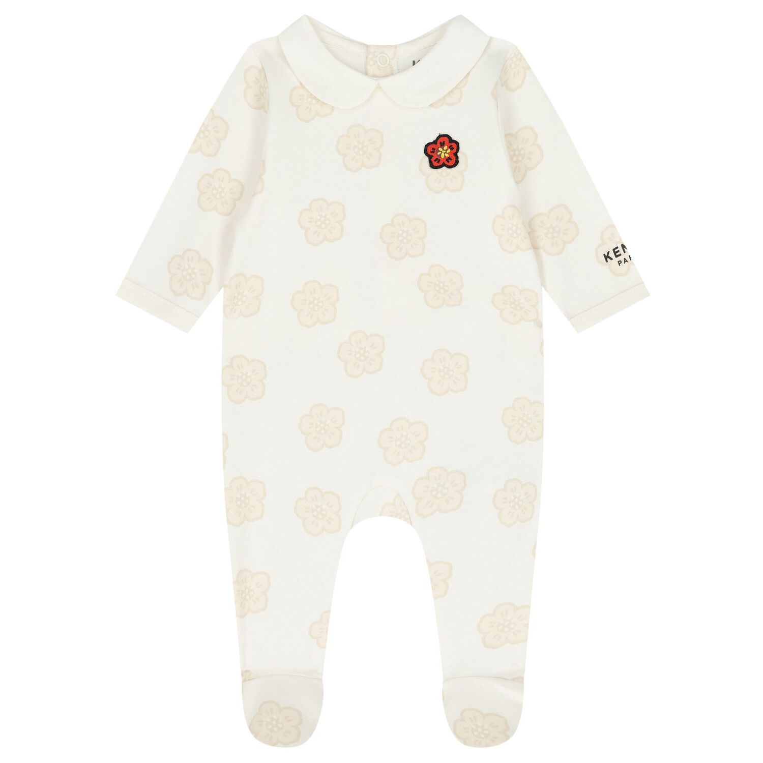 Ivory Bokeh Flower Babygrow Gift Set, 1, hi-res