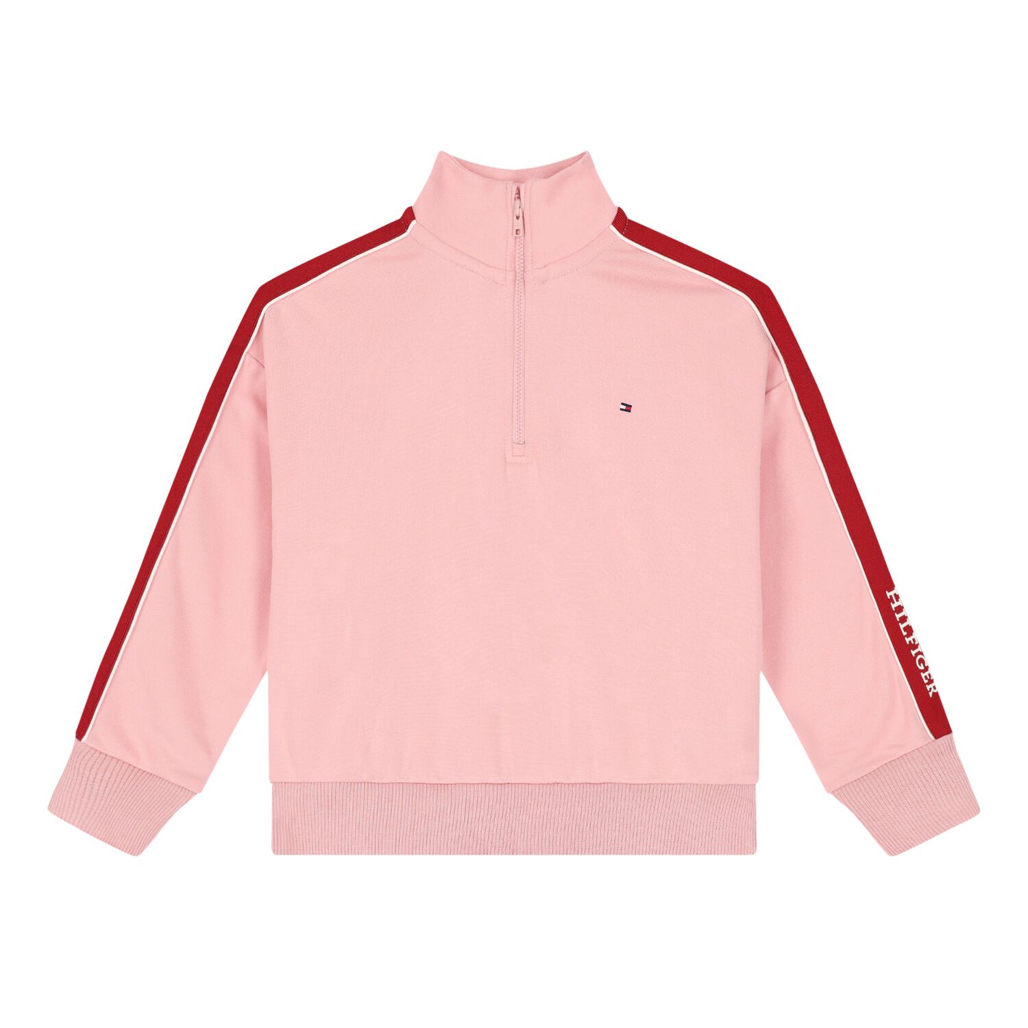 Girls Pink Logo Zip Up Top, 1, hi-res image number null