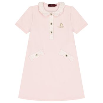 Girls Pink Logo Dress